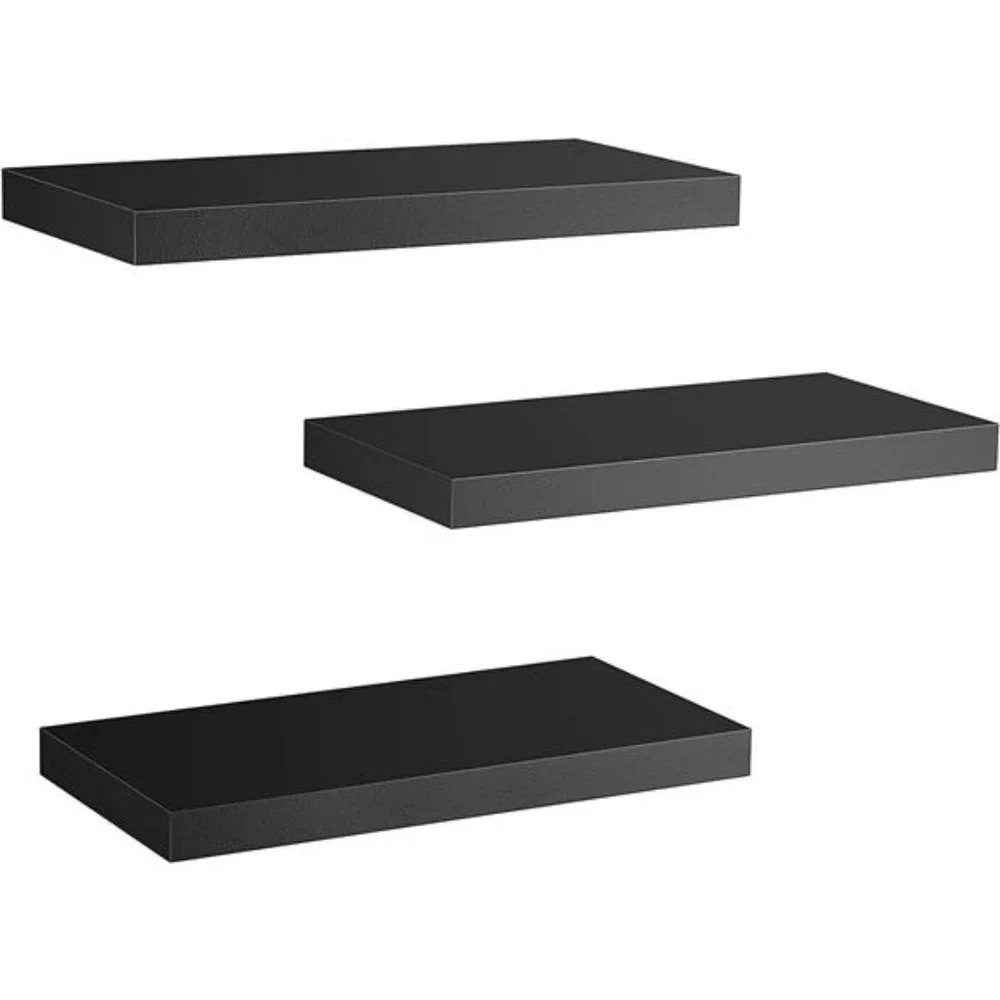 Floating Shelves Black Set of 3 Shelves Bedroom Bathroom Living Room